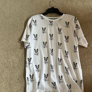 Denim & Flower Ricky Singh Christmas T-Shirt – Dog Wearing Antlers, Men's Siz